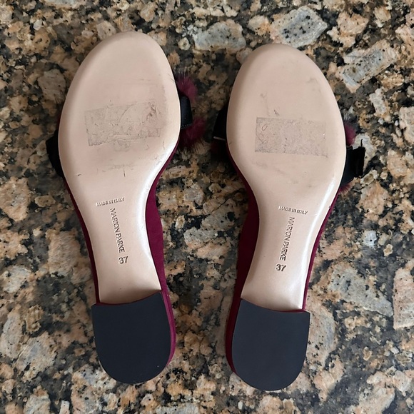 MARION PARKE
Velvet Feather Trim Sandals - Picture 7 of 8